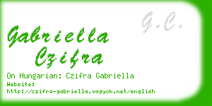 gabriella czifra business card